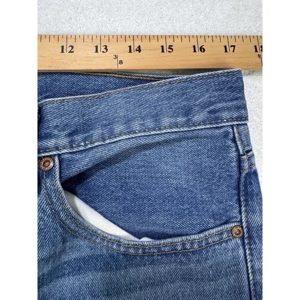 Levis 527 Jeans Men 34x34 (34x29) Blue Slim‎ Boot Distressed Denim - Altered!!